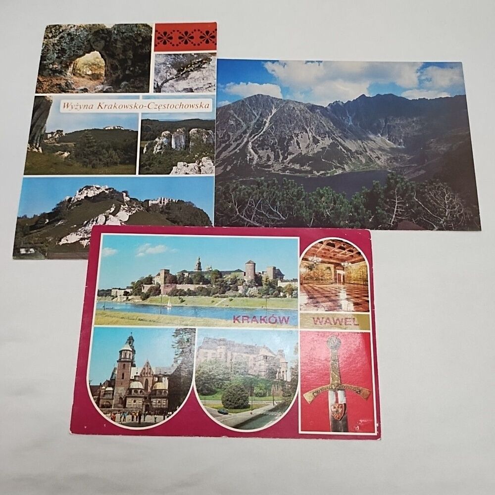(3) Polish Poland City And Landscape Postcards Krakow Tarty Wysokie Wyzyna
